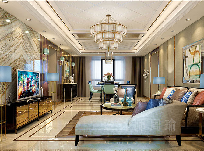 欧美亚洲污秽视频世纪江尚三室两厅168平装修设计效果欣赏